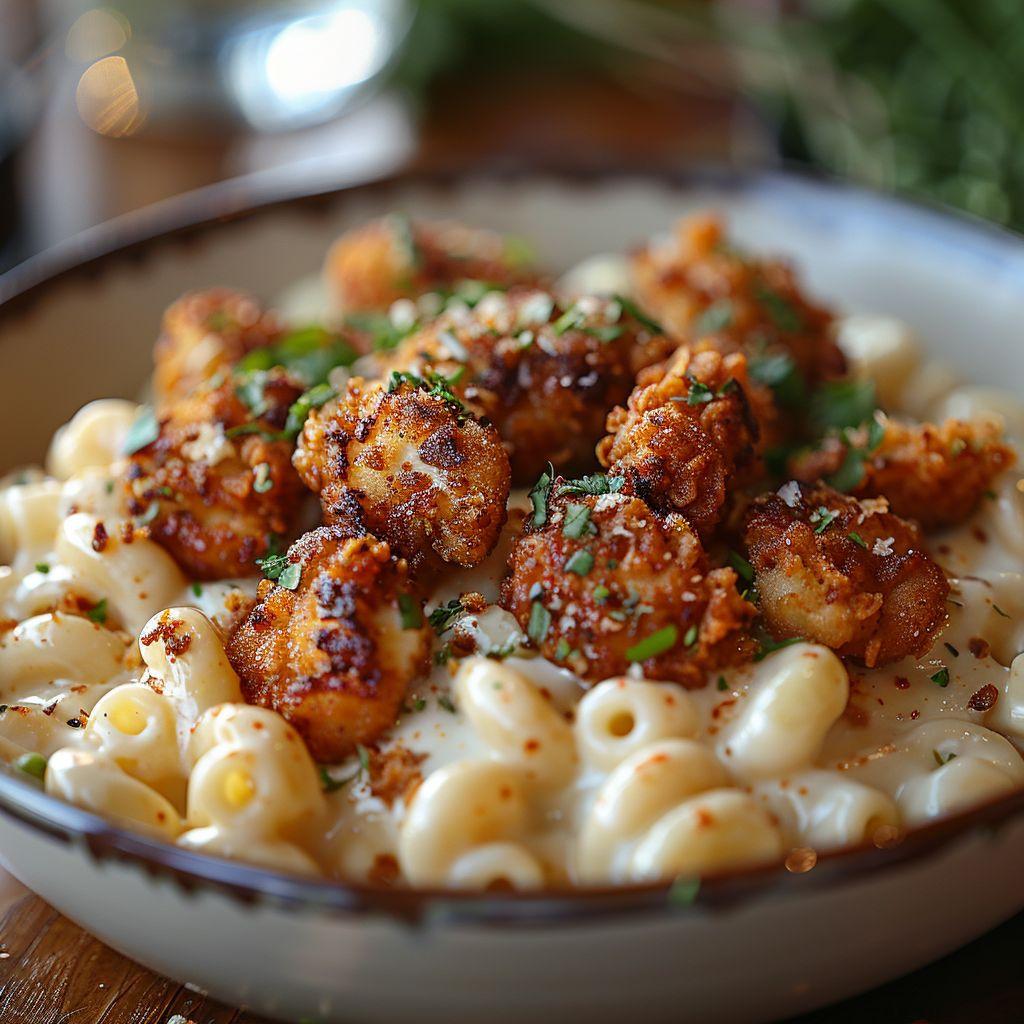Fried chicken mac & cheese