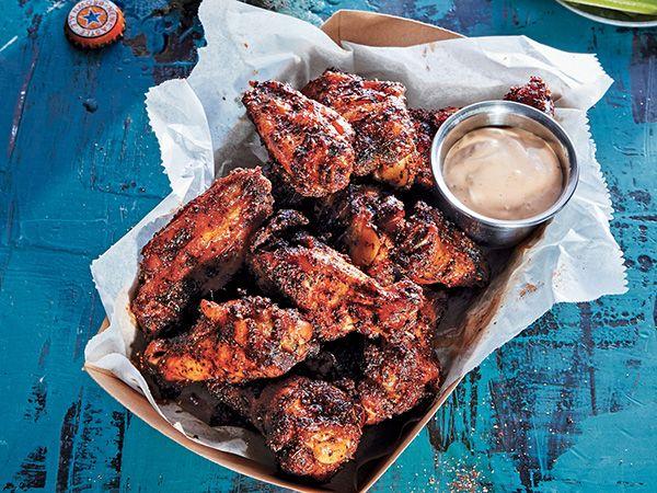 Slow smoked jumbo wings