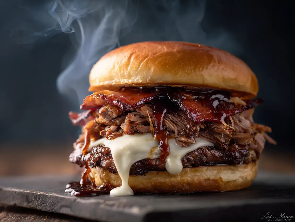 The Pig Out · burger of the week - Burgers at 322 BBQ Mullica Hill